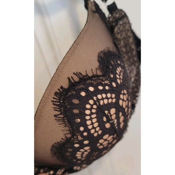 Victoria's Secret Dream Angels Push Up Black Lace Nude Bra 34DD Sexy Lingerie - Picture 12 of 12